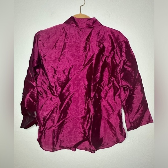 New With Tags Karen Kane Optic 3/4 Sleeve Button Down Shirt Women’s Size XL - Picture 7 of 9